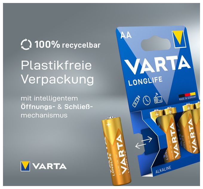AA Alkali 1,5 V 24 Stück Longlife Batterie 