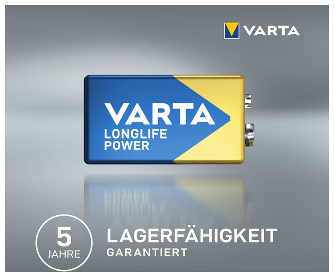 E-Block Alkali 9 V 1 Stück  Longlife Power Batterie (Blau/Gold) 