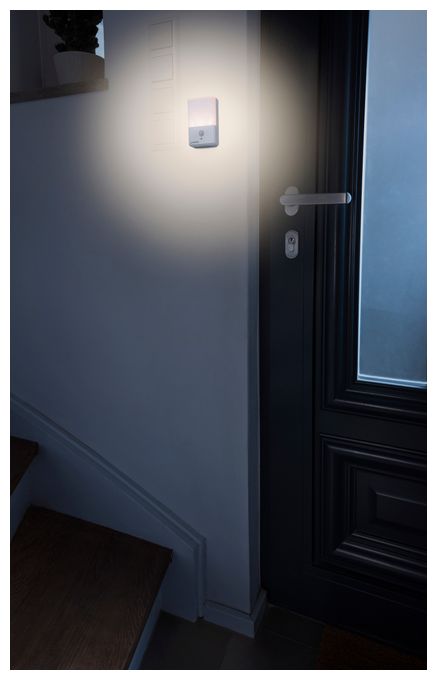 LED Warmweiß Batterie  Nachtlicht mit Bewegungsmelder (Weiß) 