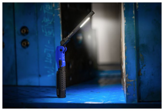 Taschenlampe, Werkstattlampe wiederaufladbar, Work Flex Multifunction Light F20R Arbeitsleuchte inkl. UBS Typ C Kabel, 180° faltbares Design, Magnet & Clip, spritzwasser- und staubgeschützt 