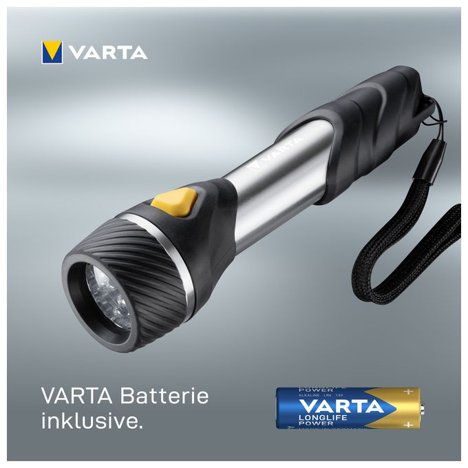 Taschenlampe mit 5 LEDs inkl. 1x AA Batterien, Day Light Multi LED F10 Leuchte, Taschenleuchte mit Anhänger, Lampe ideal für Haushalt, Angeln, Garage, Notfall, Stromausfall, Outdoor 