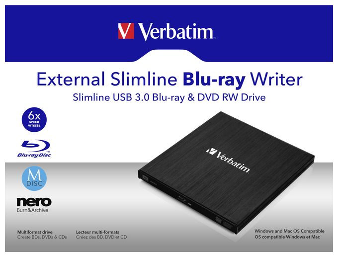 43890 Slimline externer Blu-ray Brenner 