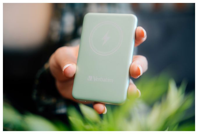 5000 mAh Powerbank USB Typ-C Kabelloses Laden  Charge 'n' Go (Grün) 