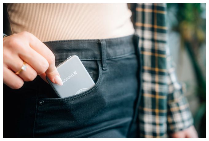5000 mAh Powerbank USB Typ-C Kabelloses Laden  Charge 'n' Go (Grau) 