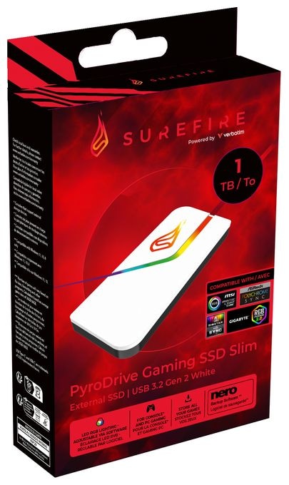 1 TB SSD M.2  Surefire PyroDrive Gaming (Weiß) 
