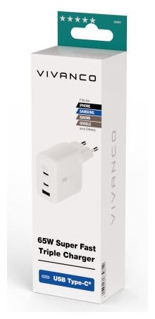 63961 Power Delivery 3.0 Dreifach USB Schnellladegerät max. 65W 