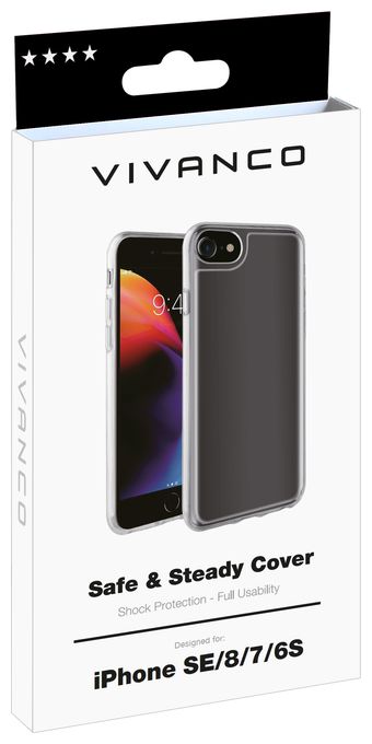Cover für Apple iPhone SE (2.Gen), iPhone 8, iPhone 7, iPhone 6s  Safe and Steady (Durchscheinend) 