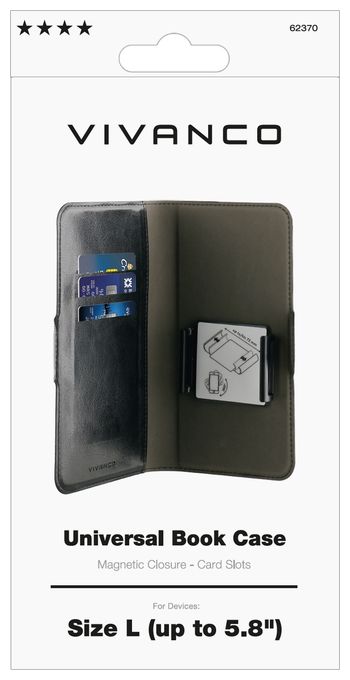 Folio für Jede Marke Universal  Universal Book Case (Schwarz) 