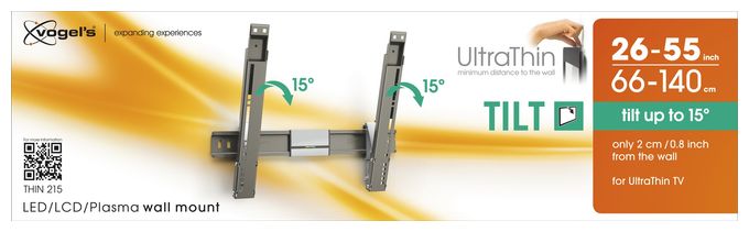 Wand Halterung bis 139,7 cm (55") 18 kg 0 - 15° Thin 215 UltraThin 