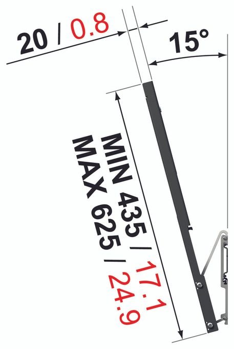 Wand Halterung bis 165,1 cm (65") 25 kg 0 - 15° Thin315 UltraThin 