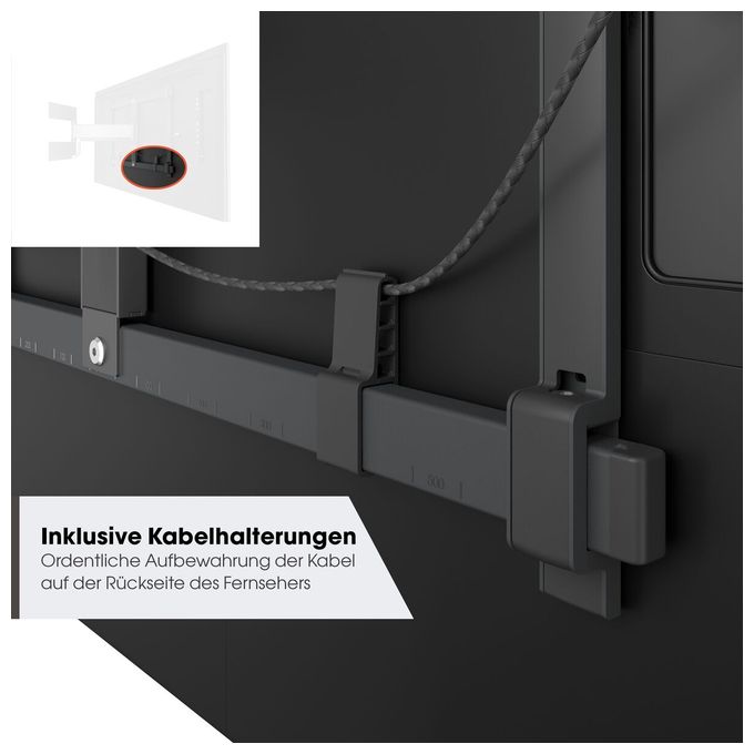 Wand Halterung 120° bis 2,54 m (100") 75 kg TVM5855 Schwenkbare 