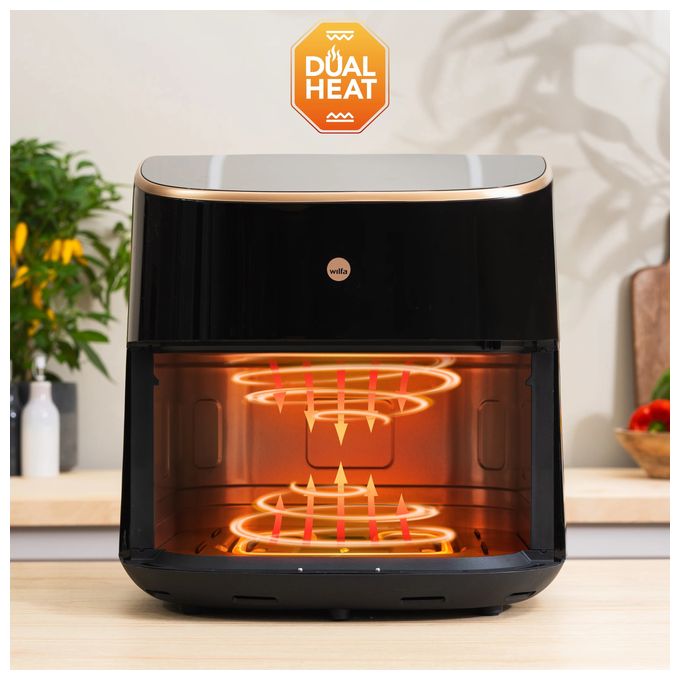 Heißluftfritteuse 8 l 2000 W  AFD-80 Dualfry Split (Schwarz) 