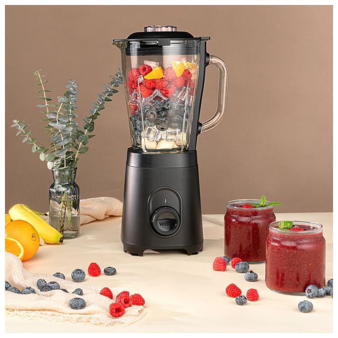 1,5 l Standmixer 5 Geschwindigkeiten 1200 W (Schwarz, Transparent) DBL-1200B 