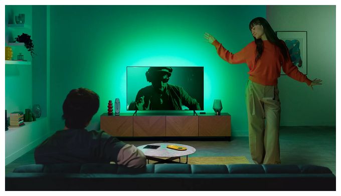 LED Set für intelligente Beleuchtung 3400 mm Multi Sync Box Starter-Kit – Umgebungslicht für 75–85 Zoll Fernseher 