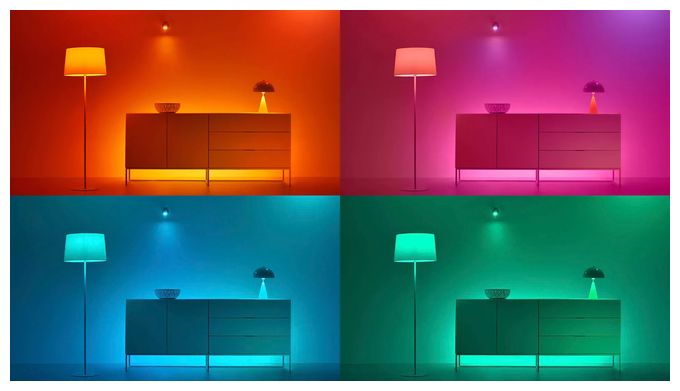 LED Intelligentes Leuchtmittel 55 mm Multi Tunable White & Color Glas Spot GU10 PAR16 Doppelpack 