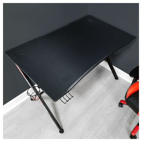 Gamingtisch  Ocelot (Schwarz/Blau) 