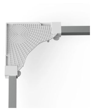  220768 Möbelroller + Untergestell Base Roll für Waschmaschine/Trockner (Weiß) 