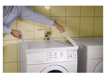 110815 Zwischenbausatz für Waschmaschine Trockner Weiß Weiß 