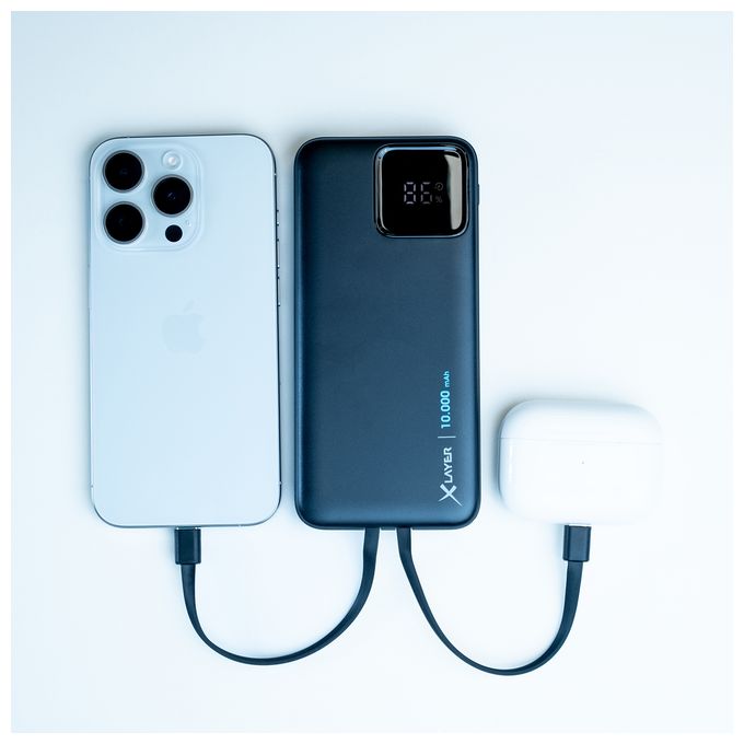 10000 mAh Powerbank Mikro-USB  220139 (Schwarz) 
