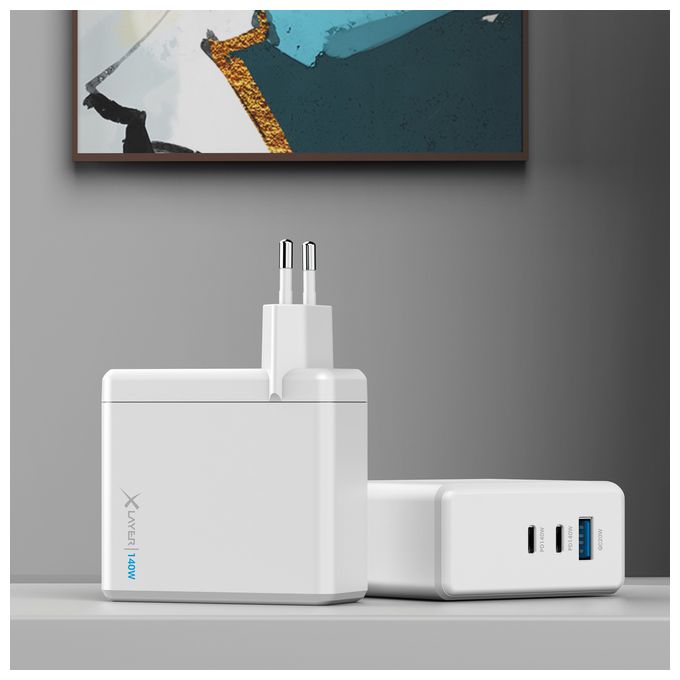 220356 Schnellladegerät max. 140W, 2xUSB-C, 1xUSB-A 
