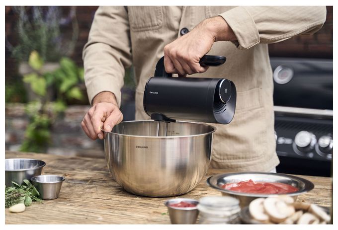 Handmixer 250 W 3 Stufen  Xtend Kabelloses Handrührgerät Starter Set (Schwarz) 