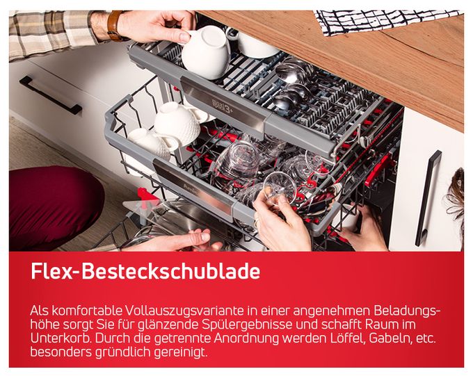 60 cm Geschirrspüler teilintegriert (ohne Front) Leise 14 Maßgedecke aquaStop Funktion EGSP576910E 