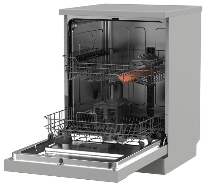 60 cm Geschirrspüler freistehend leise 13 Maßgedecke aquaStop Funktion Mini Active (Silber) GSP 543 460 SI 