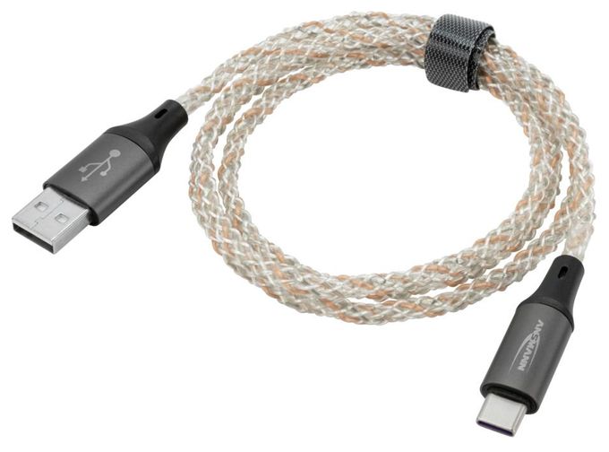 0,48 Gbit/s Stecker Rundkabel USB A auf USB C bis 60 W 1 m  1700-0158 (Mehrfarbig) 