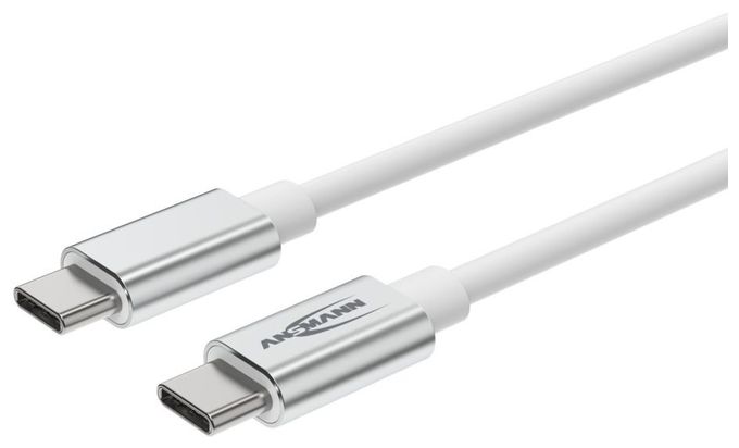 0,48 Gbit/s Stecker USB C auf USB C bis 60 W 1,2 m  1700-0213 (Weiß) 