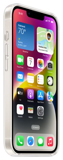 Cover für Apple iPhone 14  Silikon Case mit MagSafe (Transparent) 