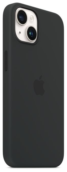 Cover für Apple iPhone 14  Silikon Case mit MagSafe (Schwarz) 