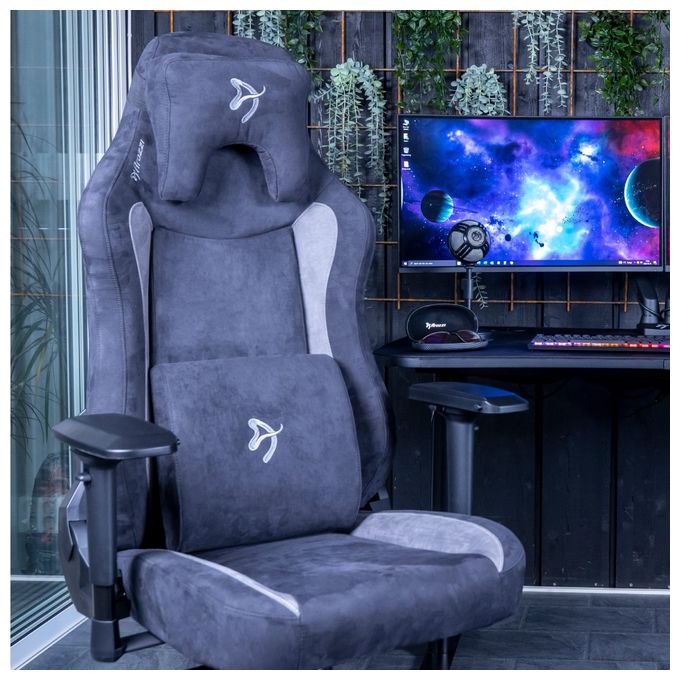 Gamingstuhl bis 145 kg (Schwarz/Grau) Vernazza Supersoft 