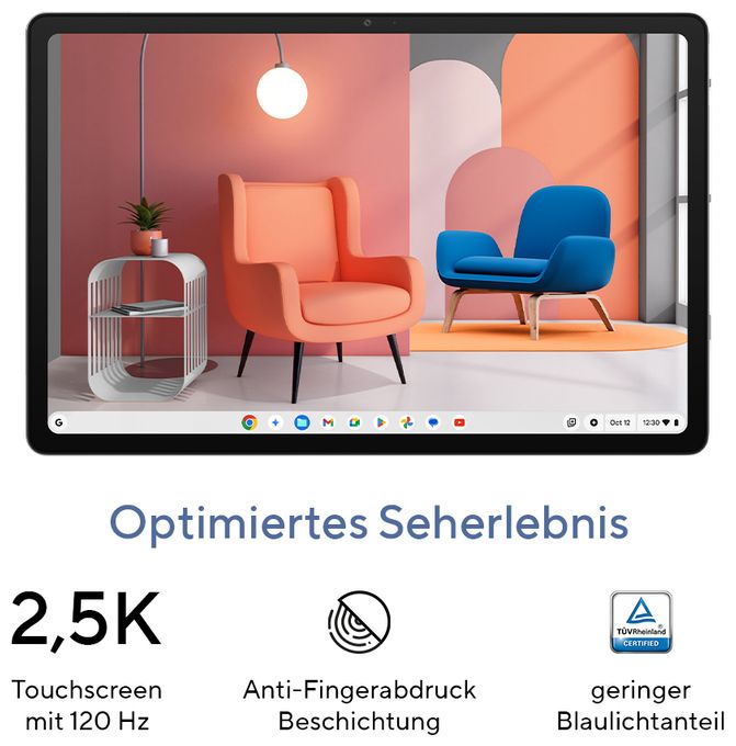 WUXGA Notebook 30,7 cm (12.1 Zoll) 1600 x 2560 Pixel 8 GB Ram 128 GB eMMC ChromeOS MediaTek Kompanio max. 2,6 GHz  Chromebook CM3206DM4A-TR0076 (Titan) 
