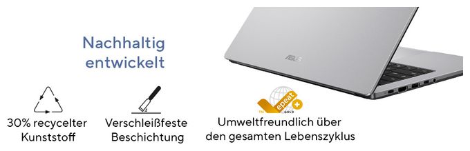 Full HD Notebook 35,6 cm (14 Zoll) 1920 x 1080 Pixel 128 GB eMMC ChromeOS Intel Core 3 max. 3,9 GHz  Chromebook CX1405CTA-MW0355 (Grau) 