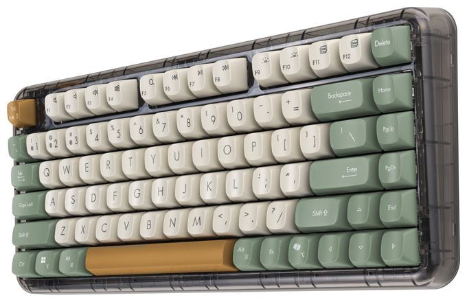 Universal Tastatur USB + RF Wireless + Bluetooth 2.4 GHz  Jelly75 KD201 (Mehrfarbig) 
