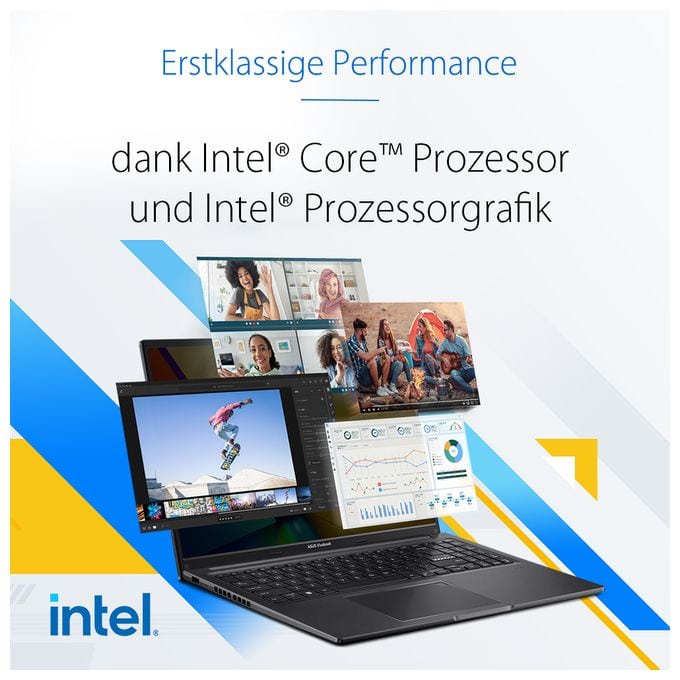 WUXGA Notebook 40,6 cm (16 Zoll) 1920 x 1200 Pixel 1 TB SSD Windows 11 Home Intel Core 5 max. 5 GHz  Vivobook 16 X1605VA-MB2306W (Silber) 