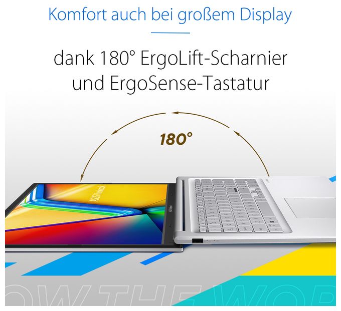 Full HD Notebook 43,9 cm (17.3 Zoll) 1920 x 1080 Pixel 1 TB SSD Windows 11 Home Intel Core 7 max. 5,4 GHz  Vivobook 17 X1704VA-AU918W (Silber) 