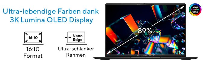 WQXGA+ Notebook 40,6 cm (16 Zoll) 2880 x 1800 Pixel 1 TB SSD Windows 11 Home Intel Core Ultra 7 max. 5,1 GHz  Vivobook S16 S5606CA-RI152W (Schwarz) 