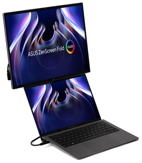 Quad HD Monitor 43,9 cm (17.3 Zoll) 4:3 0,2 ms 350 cd/m²  ZenScreen Fold OLED MQ17QH (Silber) 