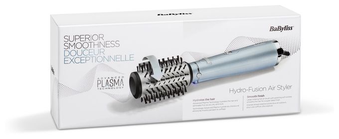 Warmluftbürste 700 W (Aqua-Farbe, Schwarz, Metallisch) AS773E Hydro Fusion Styler 