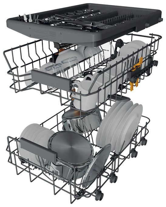 45 cm Geschirrspüler freistehend Sehr leise 11 Maßgedecke ActiveDry BK6FC11BS7A0X 