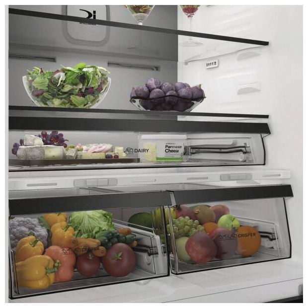 353 l / 157 l Kühl-Gefrierkombi freistehend NoFrost 210 kWh Jahr  KGDDNF182XLCIN (Edelstahl) 