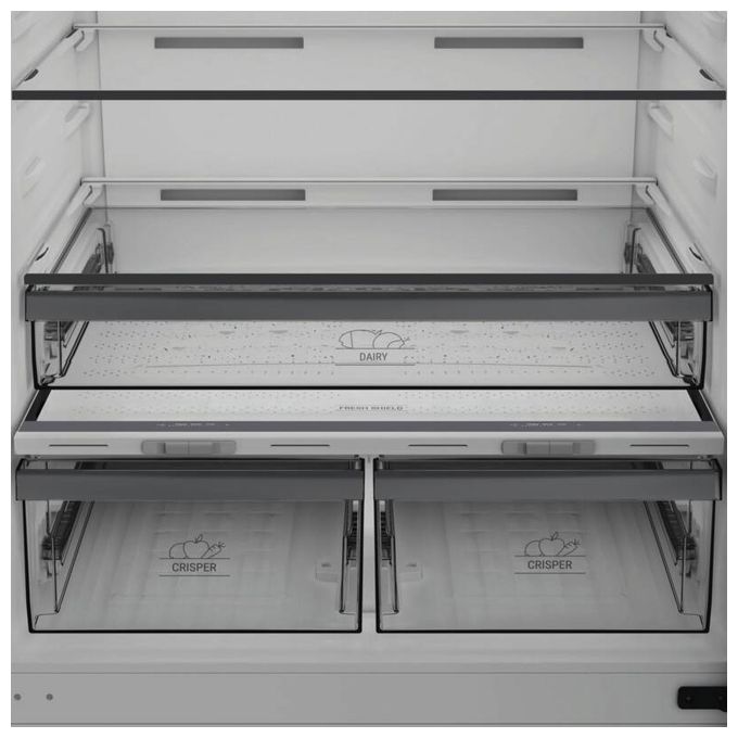 430 l / 185 l Kühl-Gefrierkombi freistehend NoFrost 214 kWh Jahr  KGDNF83XLCIN (Edelstahl) 