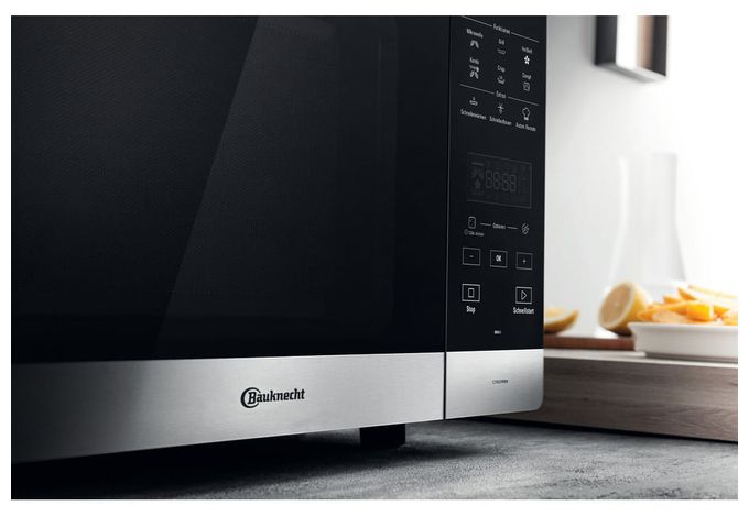 Freistehende Mikrowelle 800 W Größe: mittel 6 Stufen Dampfgaren Grill  MW49SL (Schwarz, Silber) 