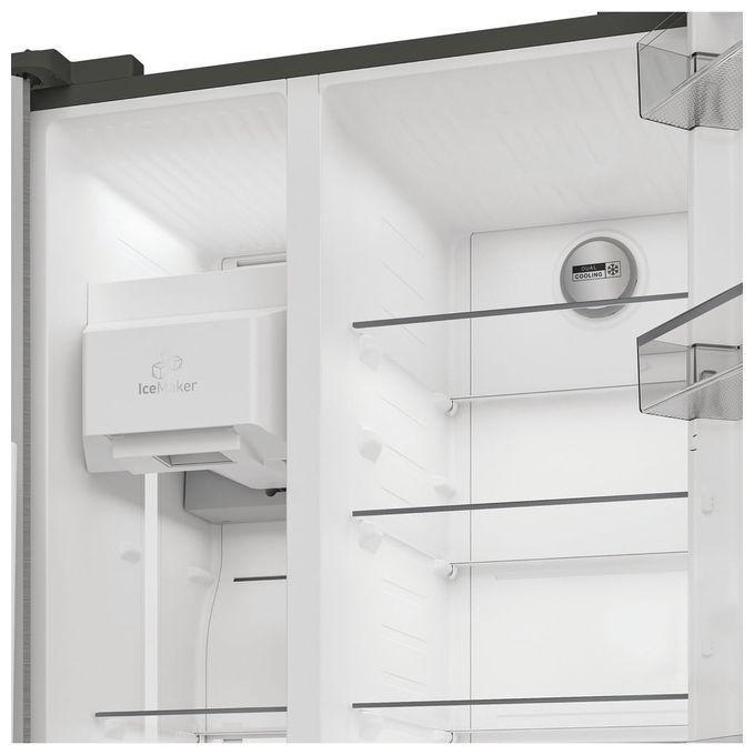 Side-by-Side Kühl-/ Gefrierkombination 375 l / 203 l 328 kWh NoFrost 1790 mm x 910 mm  SBSIWE90 (Schwarz) 