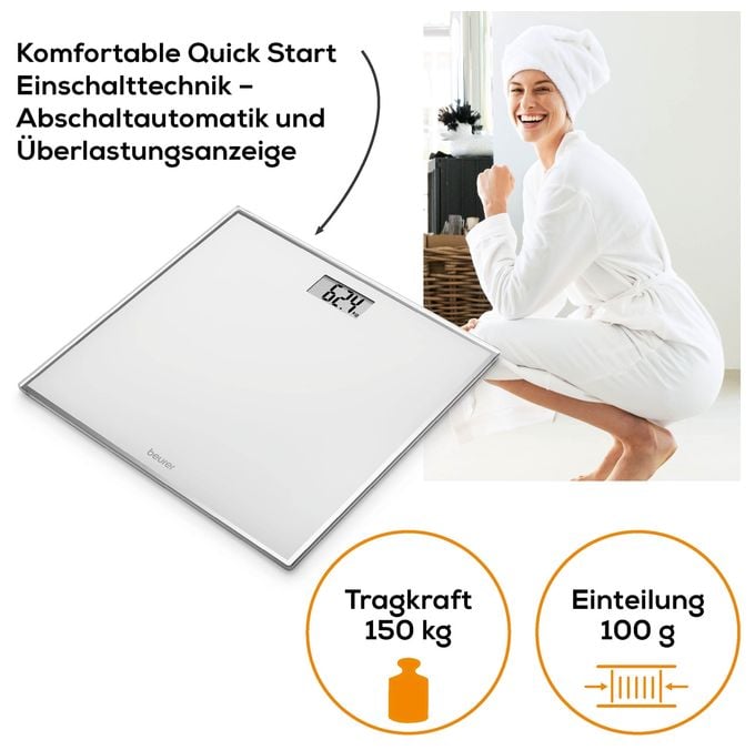 Elektronische Personenwaage bis 150 kg GS120 Kompakt 