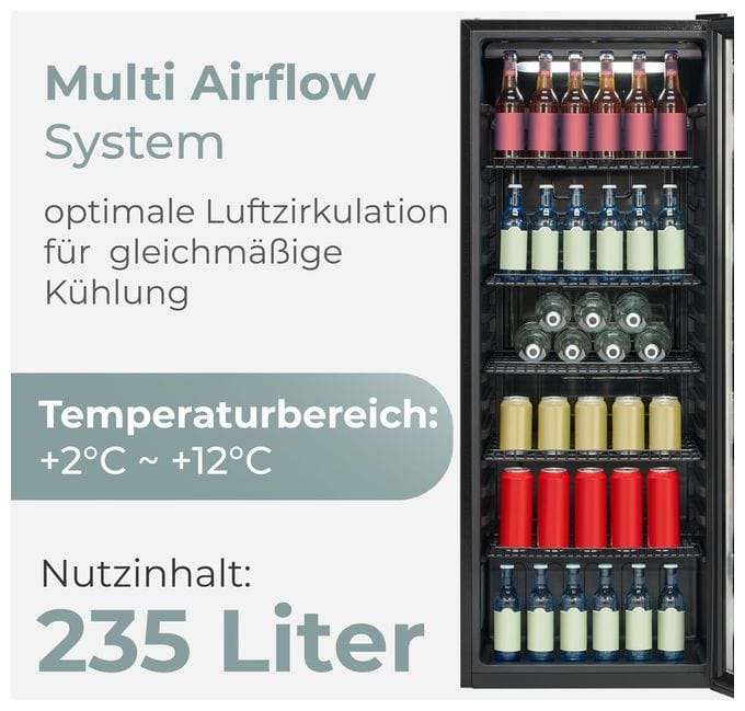 235 l Kühlschrank freistehend EEK: C 433 kWh Jahr  KSG7292 (Schwarz) 