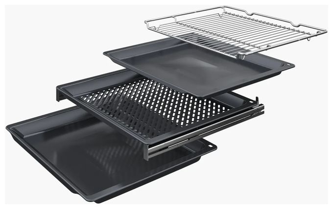 Backofen-Set groß AutoClean mit autarkem 60 cm Induktions Kochfeld HBDPROTEC7 (HBG4790B3 + PVQ890H26E) 