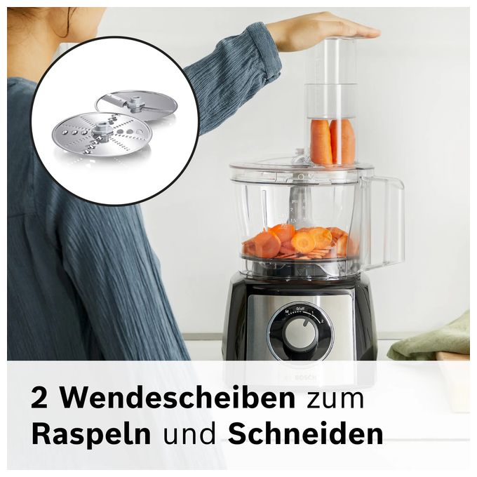 900 W Küchenmaschine 2,3 l  MCM3PM38S MultiTalent 3 Plus (Schwarz/Silber) 