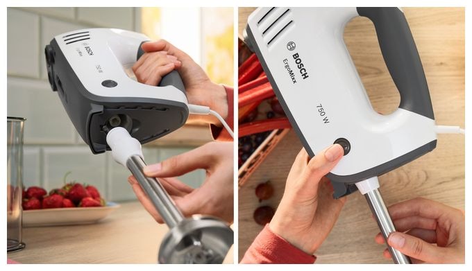 Handmixer 750 W 5 Stufen  MFQ37470 ErgoMixx (Schwarz, Weiß) 